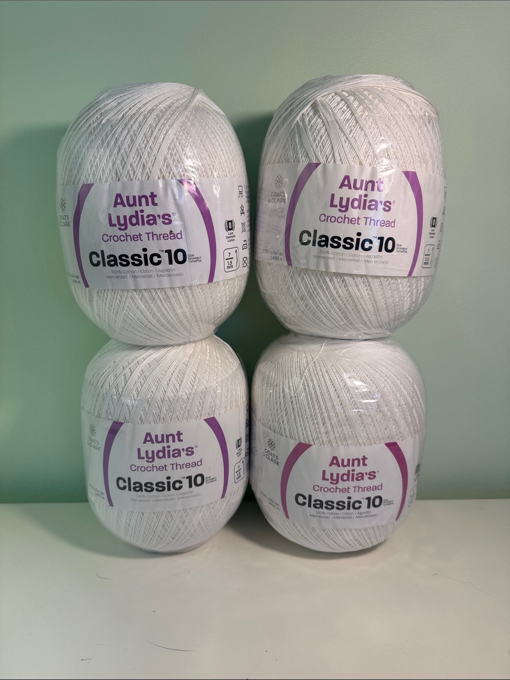 Classic 10 Crochet Thread - White